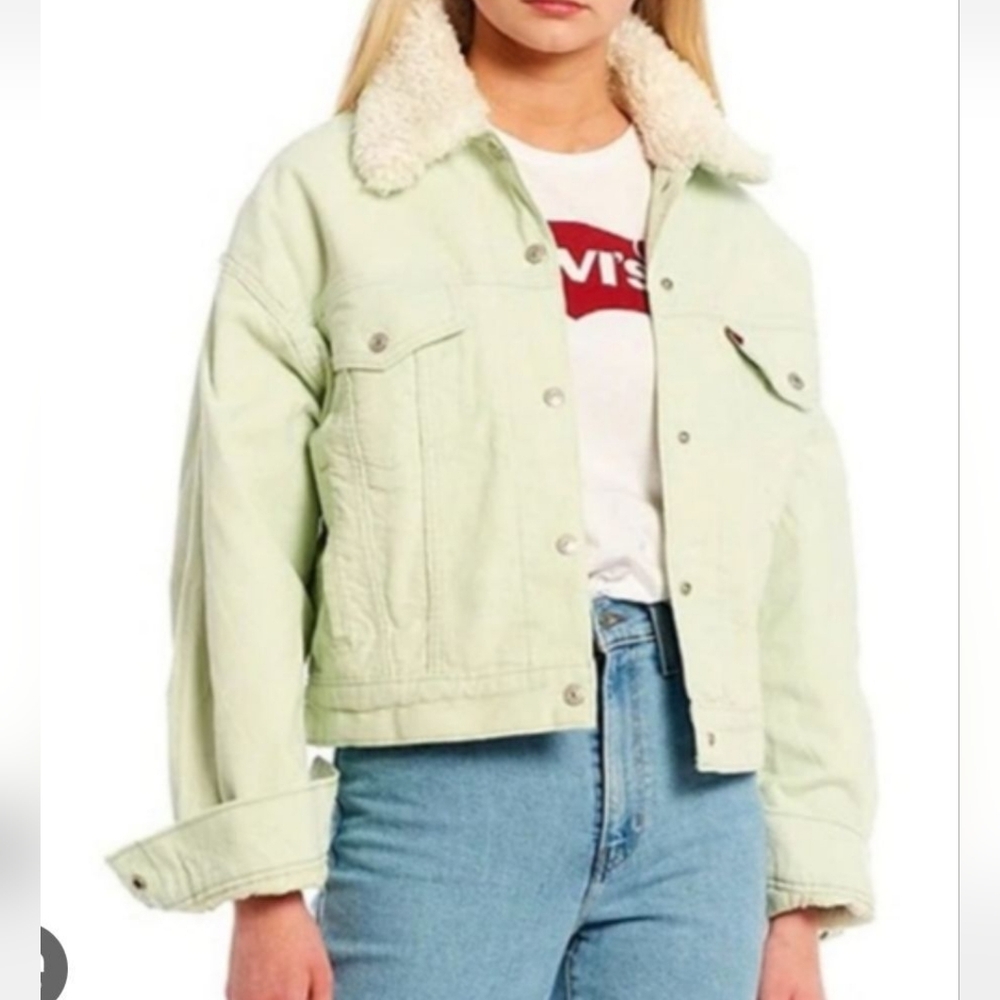 Levi's Women's Mint Green Baby Trucker Jacket NEW